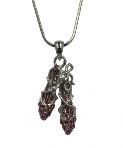 Ballet slippers Necklace- Crystal