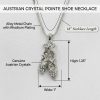 Ballerina Pointe Shoe Austrian Crystal Necklace
