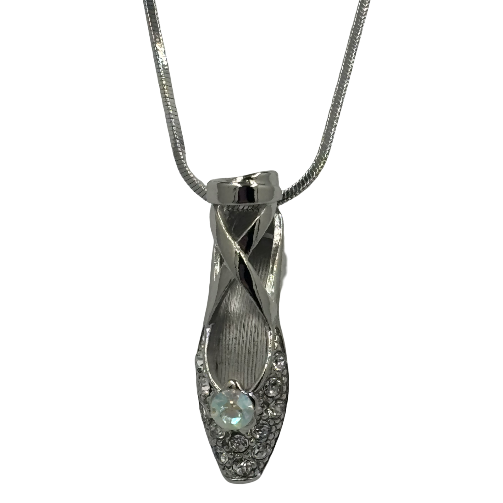 Ballerina's Elegance Crystal Pendant Necklace - Image 2