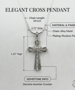 Radiant Faith Cross Pendant Necklace