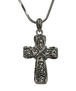 Alternative view of Crystal Grace Cross Pendant Necklace
