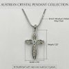 Celestial Crystal Cross Pendant Necklace
