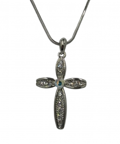 Alternative view of Celestial Crystal Cross Pendant Necklace
