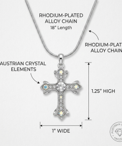 Eternal Light Crystal Cross Necklace