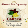Canada Maple Leaf Handmade Beaded Coin Purse