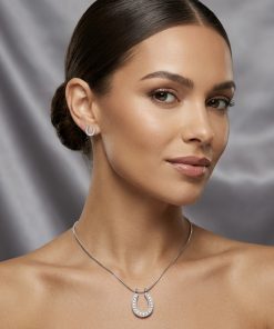 Lucky Horseshoe Design Necklace or Stud Earring