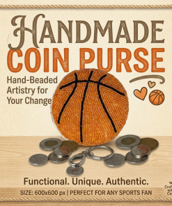 Alternative view of Handmade Basketball Coin Purse