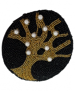 Tree of Life Beaded Coin Purse