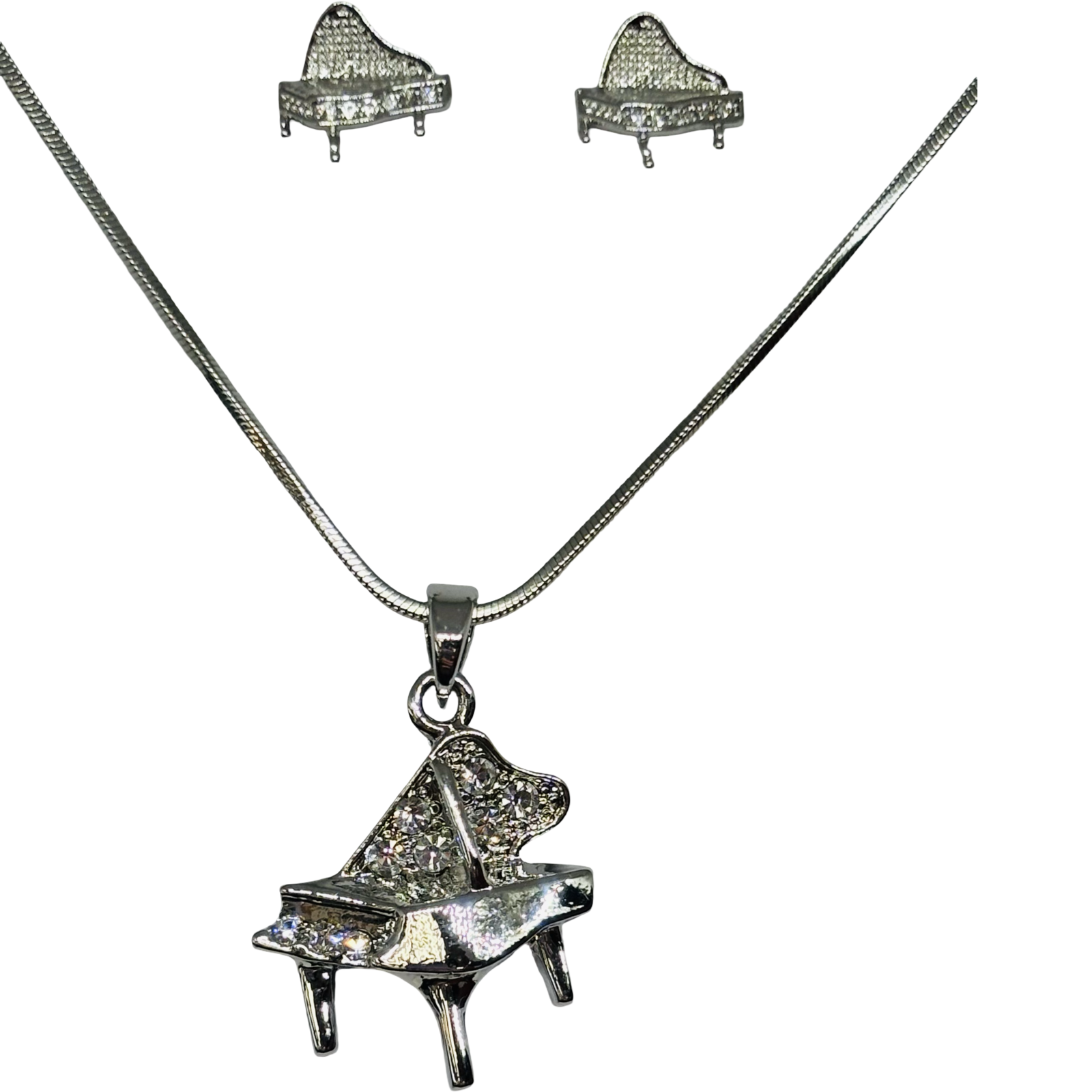 Austrian Crystal Grand Piano Necklace or Earring