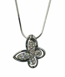 Necklace - Thick Butterfly slanted