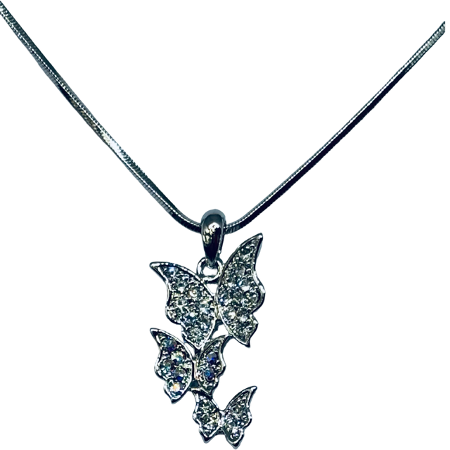Necklace - Three Butterflies