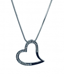 Austrian Crystal Open Heart Necklace