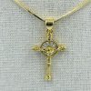 Necklace cross Jesus  back on zirconia