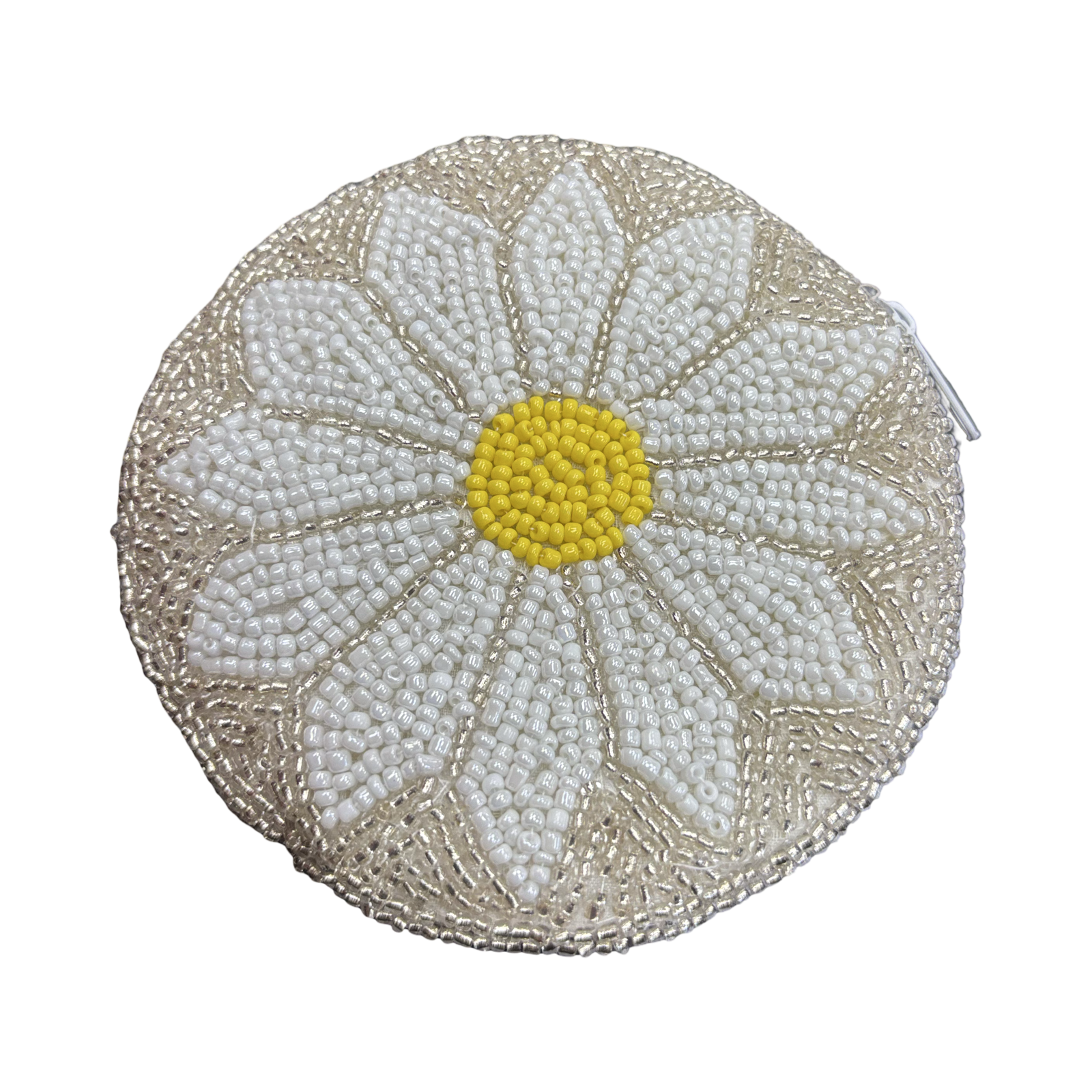 Beaded Daisy Coin Purse