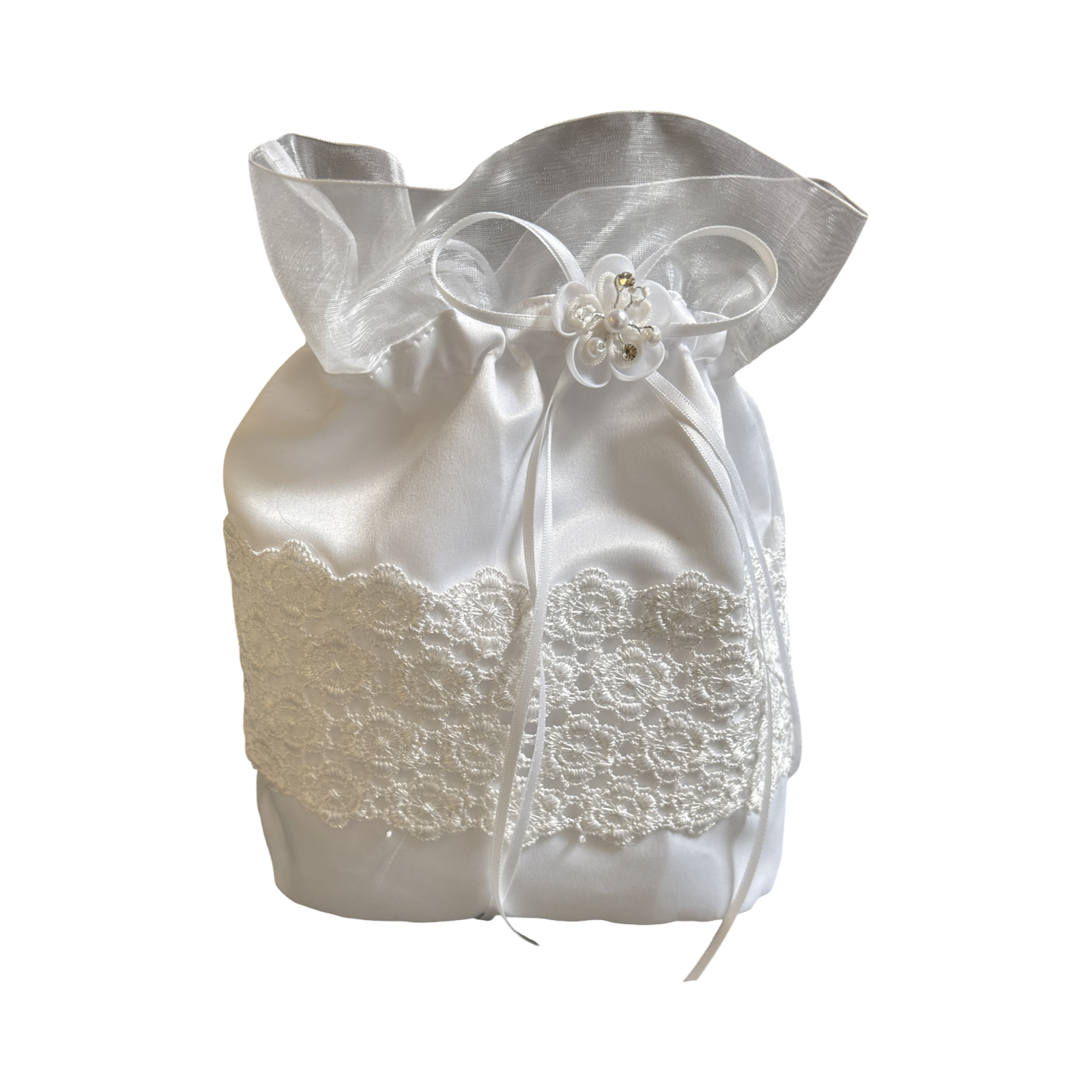 Bridal Essentials Lace Drawstring Bag - Image 2
