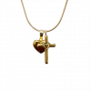 Necklace Heart & Cross  Pendant