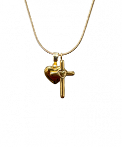 Necklace Heart & Cross  Pendant