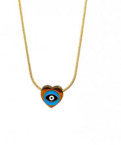Necklace Heart sharp evil eye pendant