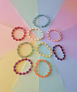 Bracelet- Turquoise  cross charm Colour  gold bead , min 2 pcs