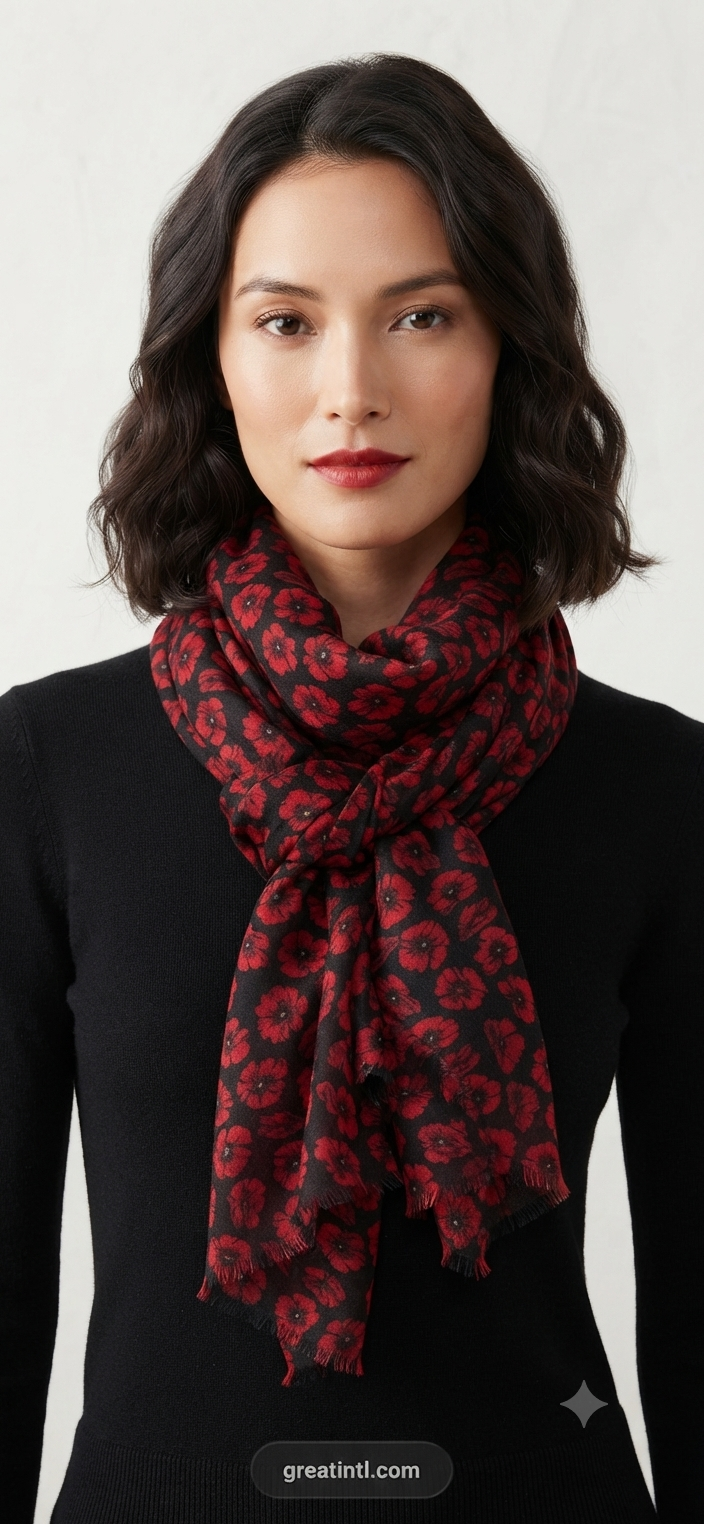 Poppy Blossom Scarf