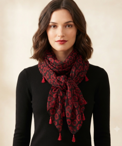 Crimson Poppy Scarf