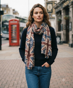 UK Flags Print Scarf