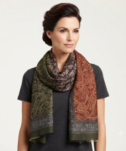 Alternative view of Royal Paisley Scarf
