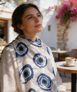 Scarf with evil eye image