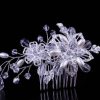 Hair comb for bride pearl and crystal