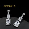 Cubic zirconia earring sterling silver post dangling