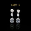 Earring- AAA cubic zirconia drop studs with larger oval stone