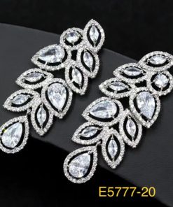 Cubic zirconia earring sterling silver post sparkling