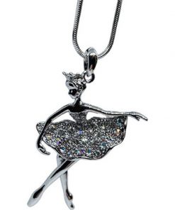 Ballerina Necklace -AB Crystal with Crown