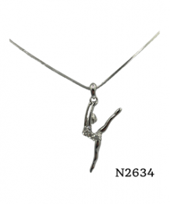 Ballerina Necklace-Crystal Extension Pose