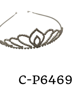 Hair Tiara rhinestone silver for kids lily style