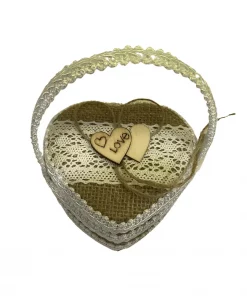 Alternative view of Heart-Shaped Wedding Ring Basket