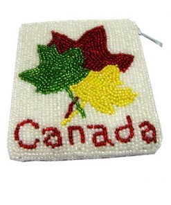 Canada w/3 Leaves on White Background (Rectangle)