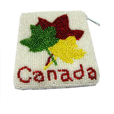 Canada w/3 Leaves on White Background (Rectangle)