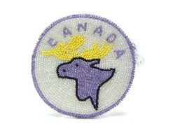 Moose yellow antlers on White/Cnd/Round