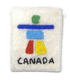 Inukshuk, Canada on White (Rectangle)