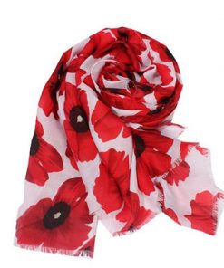 Poppy scarf with frayed edges ( colour options )