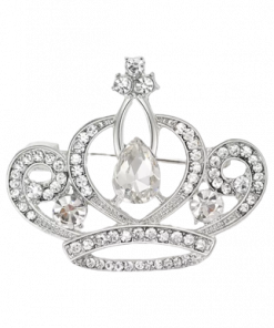 Brooch-Crown, Clear