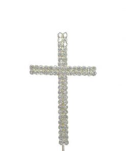 Cake Topper - Cross-Style1-Size (7/12mm) silver/gold option
