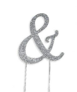 Cake Topper - Symbol "&" (Rhinestone, Gold/Silver, 7/12cm)
