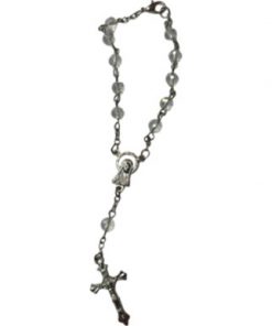 Rosary- clear  crystal Mary