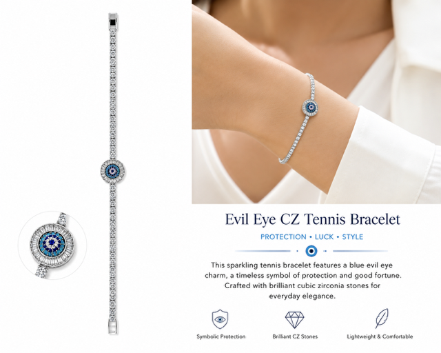 Evil Eye CZ Bracelet