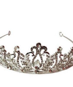Hair Tiara- Swirls and leaf design topped with rhinestones