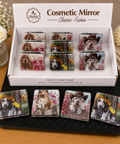 Compact Mirror - Dog, Assort 12pcs
