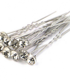 Hair Pins - Single Crystal 20 Pcs (Colour Options)