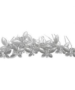 Hair Pins - Butterfly with Pearl Wings 12 Pcs